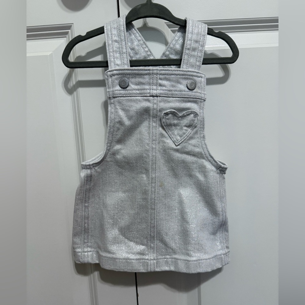 Old Navy Kids Silver Denim Overalls